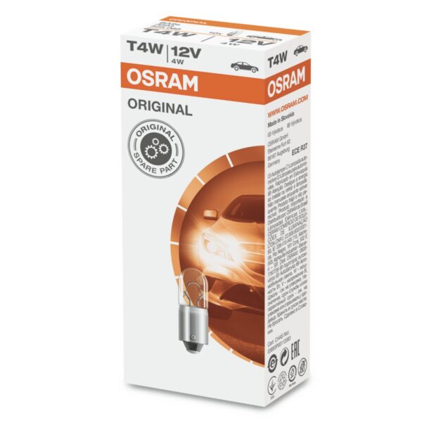 Авто лампа Osram 3893 T4W 12в BA9s 1 шт.