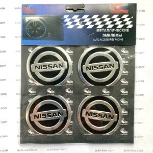 Наклейки для ковпачків на диски NISSAN (60 мм) 4 шт.