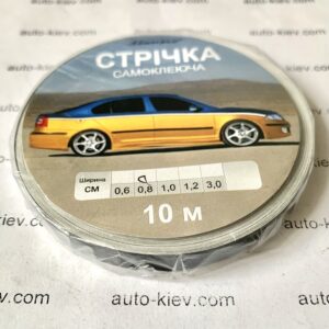 Наклейки смуги вузькі на авто 0.8 см* 10 м (чорний) самоклейка
