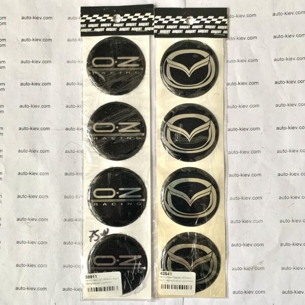 Наклейки для ковпачків на диски OZ, MAZDA самоклейка силікон (50 мм) 4 шт.-комплект - Зображення 3