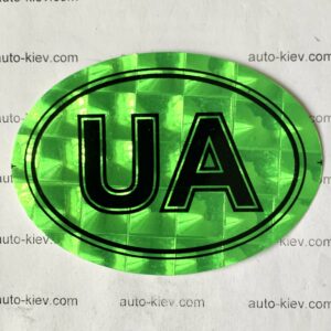 Наклейки для авто “UA” світловідбиваюча самоклейка оракал (100mm*70mm) 1 шт.