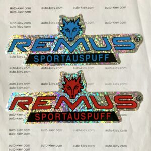 Наклейки на авто “REMUS” світловідбиваюча самоклейка оракал (170mm*65mm) 1 шт.