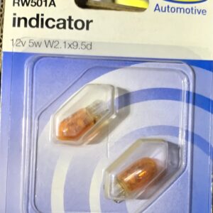 Авто лампа RING RW501A WY5W Amber W2,1×9,5d 12v (оранжева) Блістер 2 шт.