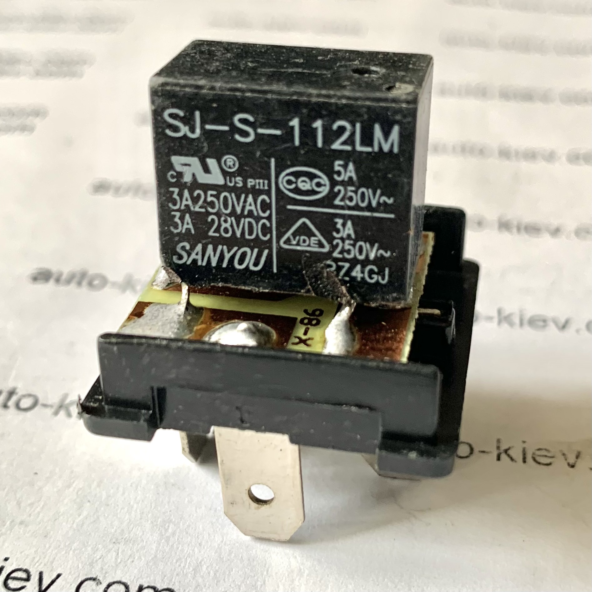 Реле 30A 12v (SANYOU SJ-S-112LM) Китай - Зображення 2