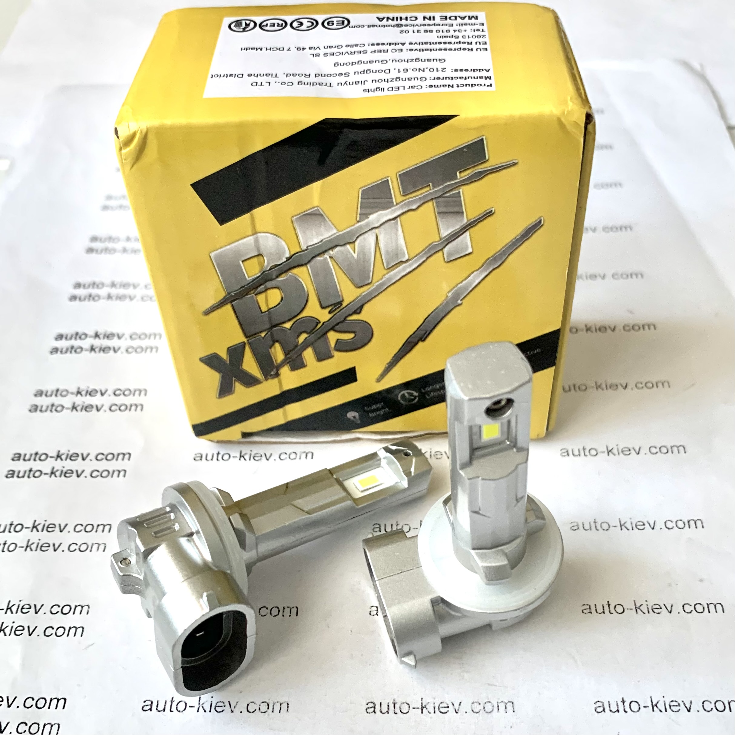 H27/2 (881) led лампи BMT 5530(CSP) 6500K 20000Lm 40W 11-18v CANBUS 2 шт