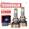 H7 led лампи Dualvision K5C 9054(CSP) 6000K 120000Lm 160W 9-16v CANBUS 2 шт