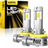 H8/H9/H11/H16(JP) led лампи AUXITO M3S 7035(CSP) 6500K 20000Lm 80W 9-18v CANBUS 2 шт