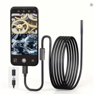 Ендоскоп для IOS Iphone та Android діаметром 8 мм водонепроникний жесткий кабель, з підсвічуванням 1 m