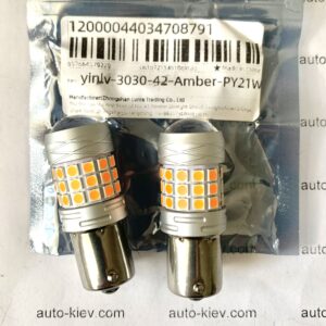 Alternative view of світлодіод T25 (PY21W) YINLV 42smd 3030 orange BAU15s 9-16v CANBUS комплект 2 шт