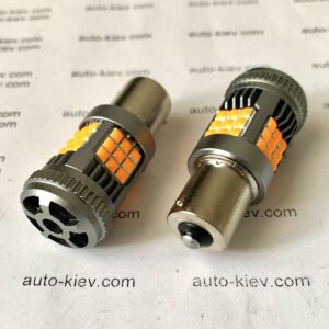 світлодіод T25 (PY21W) YRUI 36smd 3030 orange BAU15s 9-16v CANBUS комплект 2 шт