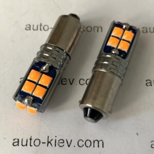 Світлодіод T8.5 (H5, H10,H20W) BA9S 3000K 10smd 3030 canbus 12v (жовтий) 1 шт.