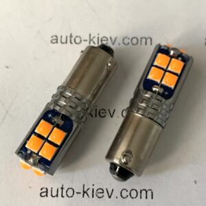Світлодіод T8.5 (H6W) BAX9S 3000K 10smd 3030 canbus 12v (жовтий) 1 шт.