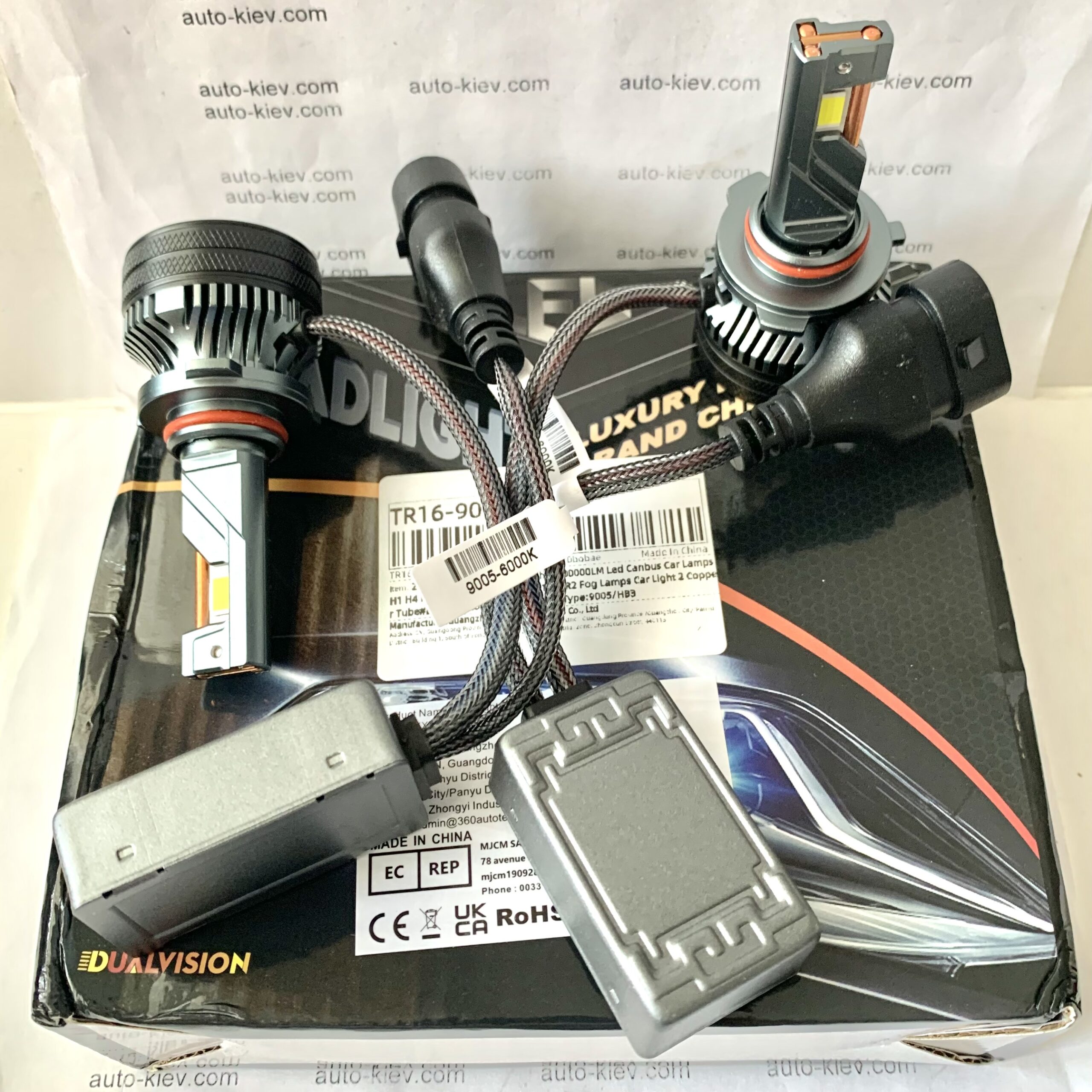 HB3(9005) led лампи Dualvision TR16 9780(CSP) 6000K 120000Lm 160W 9-16v CANBUS 2 шт. - Зображення 2