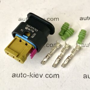 AUDI VW 06E973703 роз’єм 3 pin 1.2 mm Hungary AMP оригінал (без дроту)