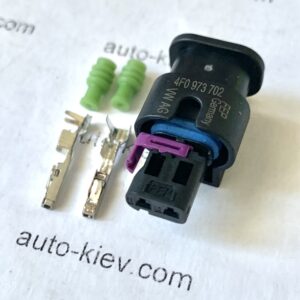 VW AG 4F0973702 роз’єм 2 pin 1.2 mm FEP GERMANY оригінал нове (без дроту)