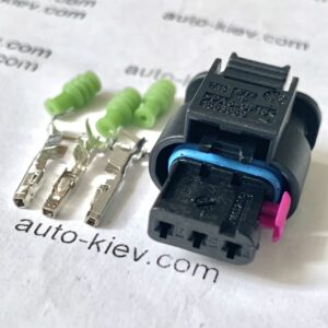 Альтернативний вигляд AUDI VW 4H0973703 роз’єм 3 pin 1.2 mm Hungary AMP оригінал (без дроту)
