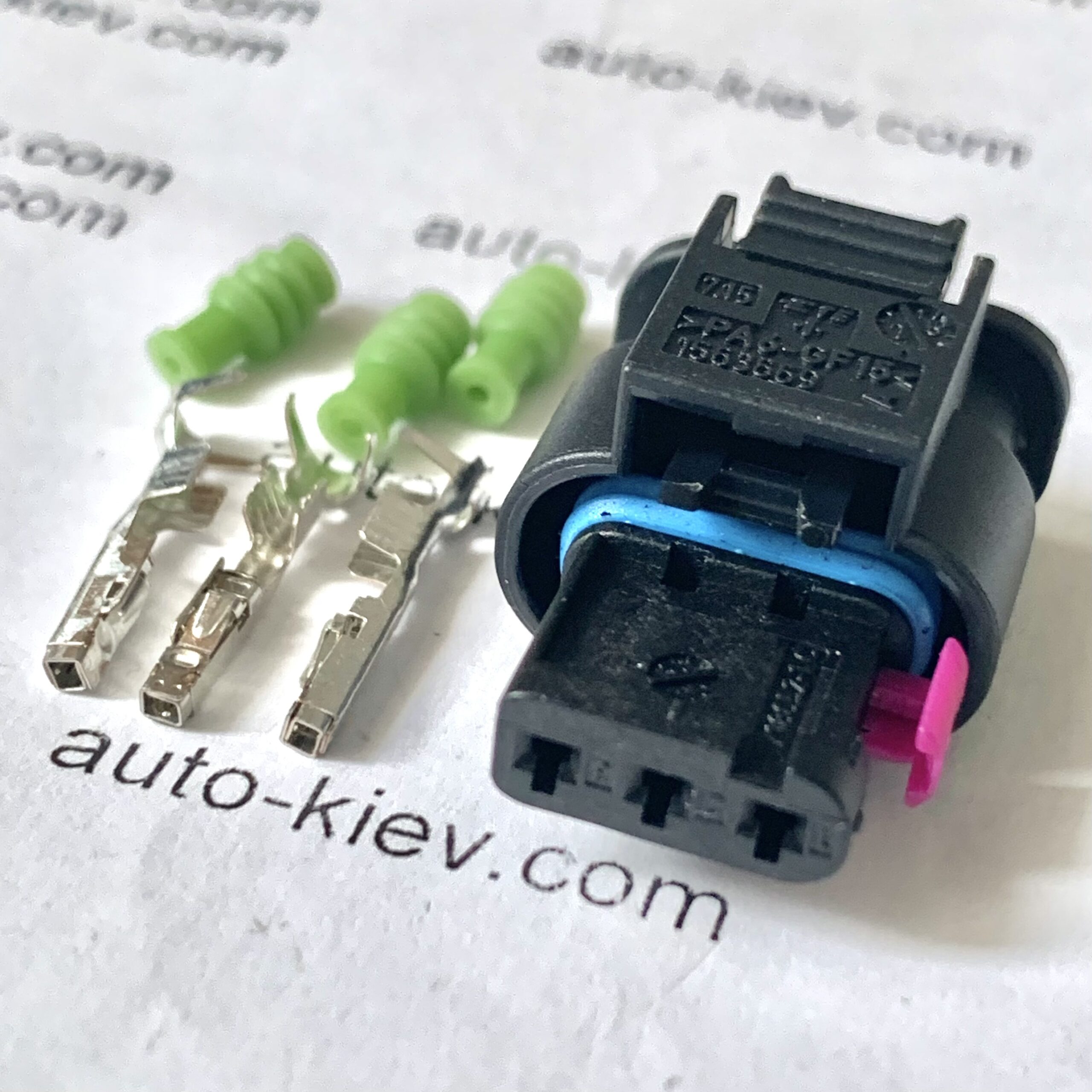 AUDI VW 4H0973703 роз’єм 3 pin 1.2 mm Hungary AMP оригінал (без дроту) - Зображення 2